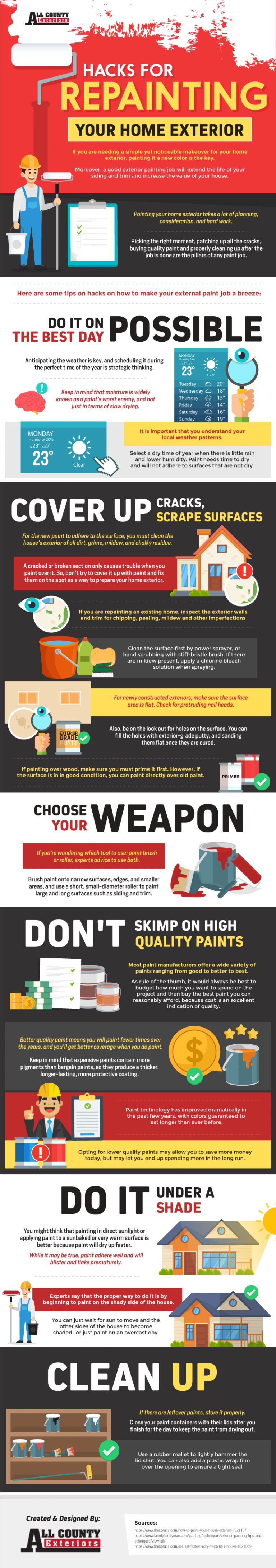 Hacks for Repainting Your Home Exterior (Infographic)